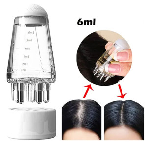 Hair Oil Applicator Bottle with Massage Comb